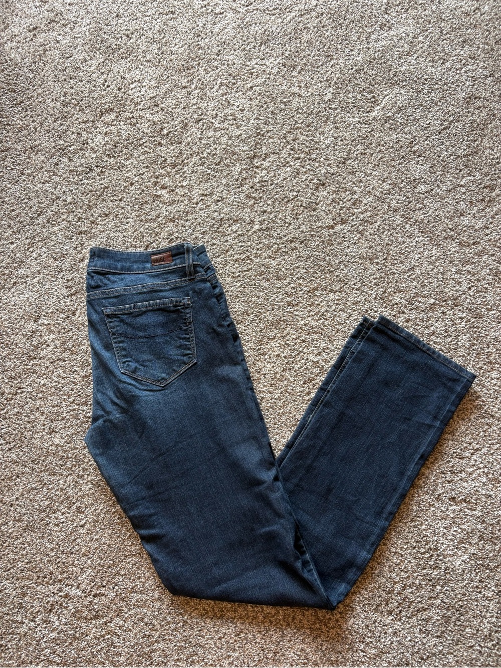 PAIGE Dark Blue Straight Leg Women’s Jeans - 31” inseam